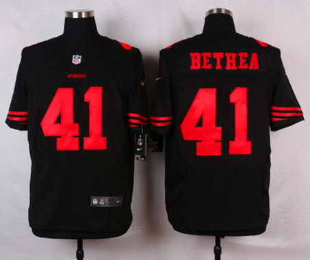 Men's San Francisco 49ers #41 Antoine Bethea Black Alternate 2015 NFL Nike Elite Jersey