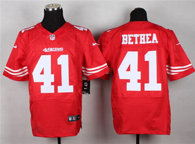 Men's San Francisco 49ers #41 Antoine Bethea Elite Red Team Color Home Jersey