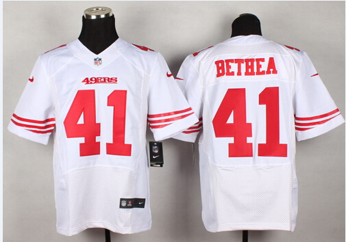 Men's San Francisco 49ers #41 Antoine Bethea Elite White Jersey
