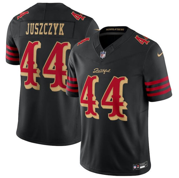 Men's San Francisco 49ers #44 Kyle Juszczyk Black 2025 F.U.S.E. a??Rivalriesa?? Vapor Limited Football Stitched Jersey