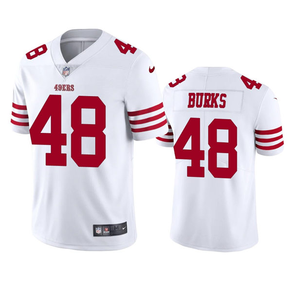 Men's San Francisco 49ers #48 Oren Burks Nike White Vapor Limited Player Jersey