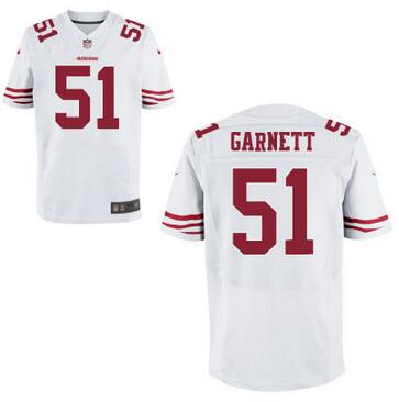Men's San Francisco 49ers #51 Joshua Garnett Nike White Elite 2016 Draft Pick Jersey