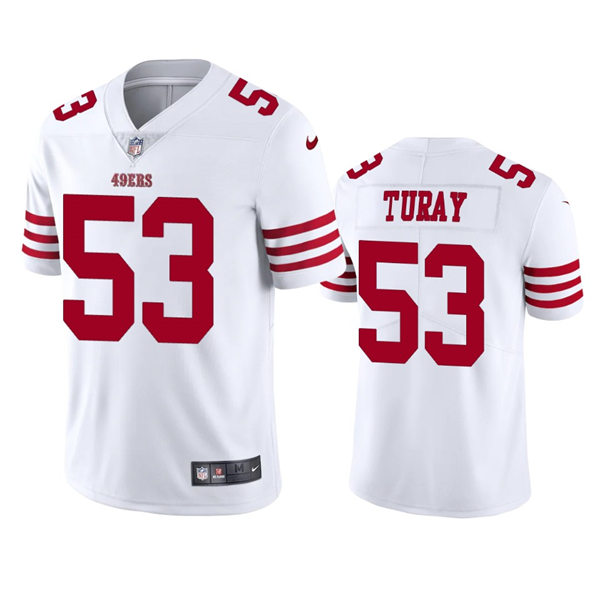 Men's San Francisco 49ers #53 Kemoko Turay Nike White Vapor Limited Player Jersey