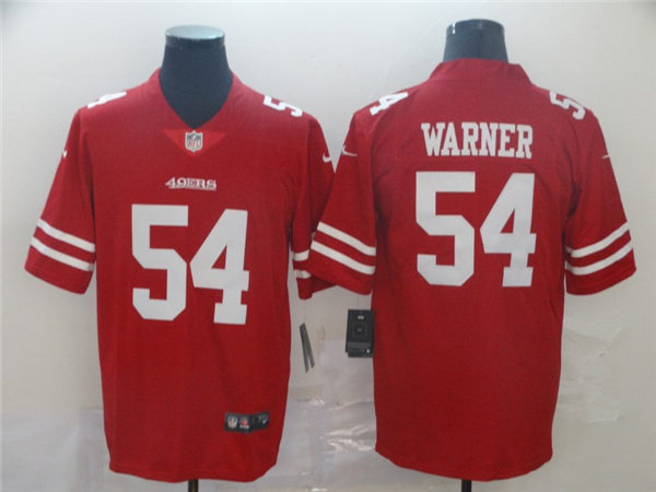 Men's San Francisco 49ers #54 Fred Warner Nike Scarlet Vapor Limited Player Jersey