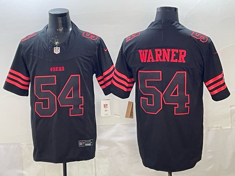 Men's San Francisco 49ers #54 Fred Warner Red Limited Stitched  Jersey