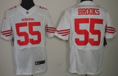 Men's San Francisco 49ers #55 Ahmad Brooks White Nik Elite Jersey