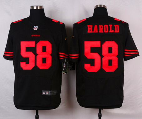 Men's San Francisco 49ers #58 Eli Harold Black Alternate 2015 NFL Nike Elite Jersey