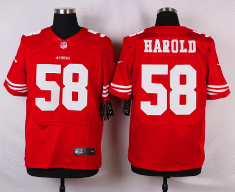 Men's San Francisco 49ers #58 Eli Harold Scarlet Red Team Color NFL Nike Elite Jersey