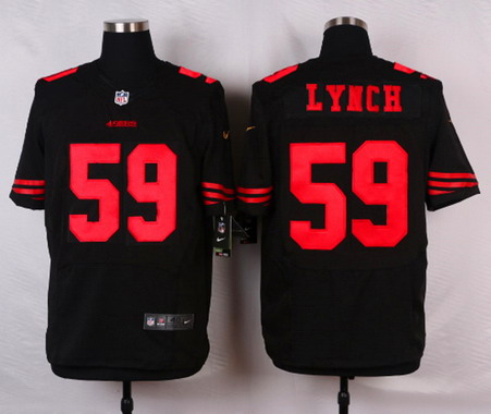 Men's San Francisco 49ers #59 Aaron Lynch Black Alternate 2015 NFL Nike Elite Jersey