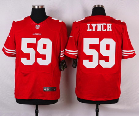 Men's San Francisco 49ers #59 Aaron Lynch Scarlet Red Team Color NFL Nike Elite Jersey