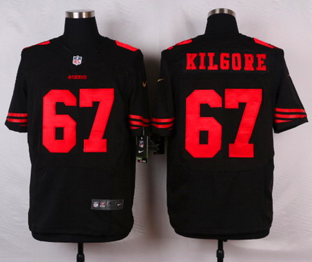 Men's San Francisco 49ers #67 Daniel Kilgore Black Alternate 2015 NFL Nike Elite Jersey