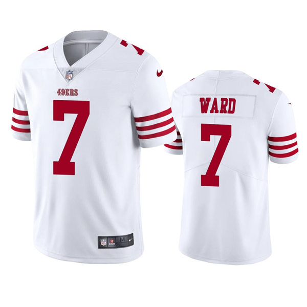 Men's San Francisco 49ers #7 Charvarius Ward Nike White Vapor Limited Player Jersey