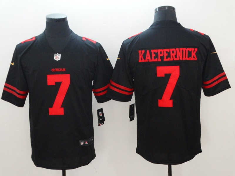 Men's San Francisco 49ers #7 Colin Kaepernick Nike Black Alternate Vapor Limited Player Jersey