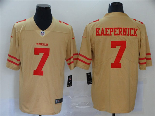 Men's San Francisco 49ers #7 Colin Kaepernick Nike Gold Inverted Limited Player Jersey