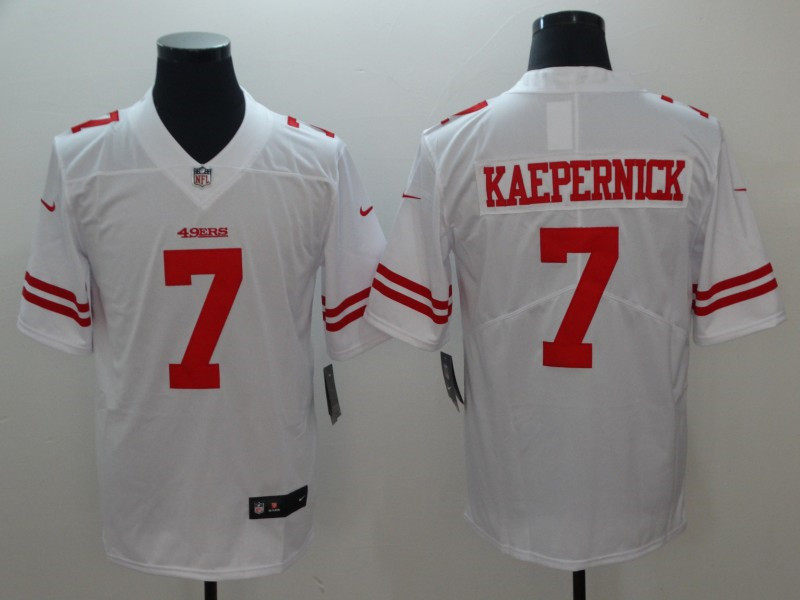 Men's San Francisco 49ers #7 Colin Kaepernick Nike White Vapor Limited Player Jersey