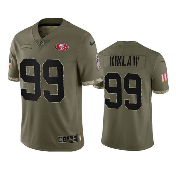 Men's San Francisco 49ers #80 Jerry Rice Olive 2022 Salute To Service Limited Jersey
