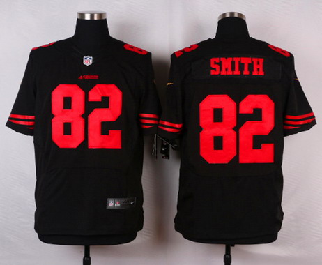Men's San Francisco 49ers #82 Torrey Smith Black Alternate 2015 NFL Nike Elite Jersey