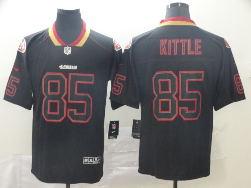 Men's San Francisco 49ers #85 George Kittle Nike Lights Out Black Limited Jersey