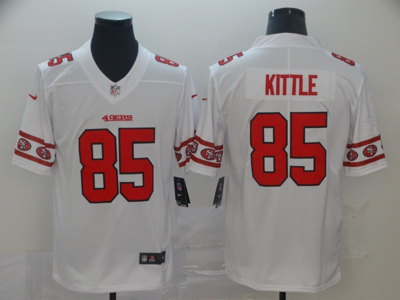 Men's San Francisco 49ers #85 George Kittle Nike NFL team logo cool edition jerseys