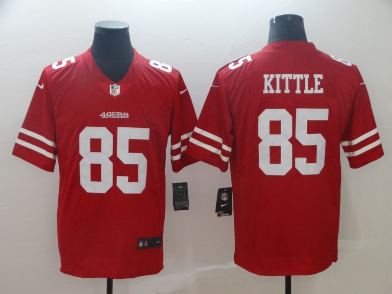 Men's San Francisco 49ers #85 George Kittle Nike Scarlet Vapor Limited Player Jersey