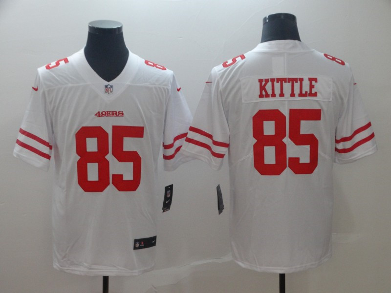 Men's San Francisco 49ers #85 George Kittle Nike White Vapor Limited Player Jersey