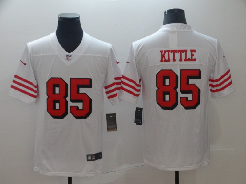 Men's San Francisco 49ers #85 George Kittle Nike White Vapor Untouchable Color Rush Limited Player Jersey