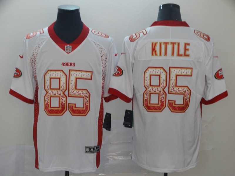Men's San Francisco 49ers #85 George Kittle White Nike Drift Fashion Limited Jersey