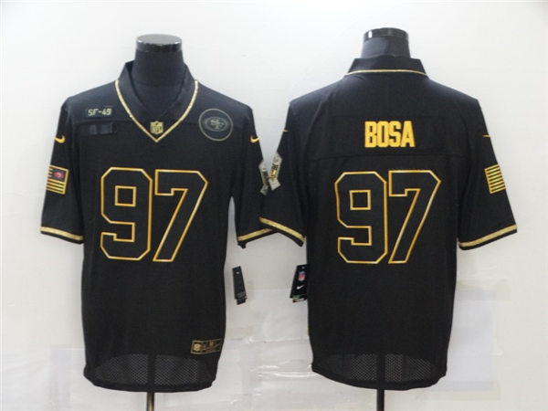 Men's San Francisco 49ers #97 Nick Bosa Nike Black 2020 Salute To Service Limited Jersey