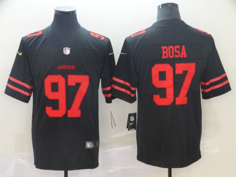 Men's San Francisco 49ers #97 Nick Bosa Nike Black Alternate Vapor Limited Player Jersey