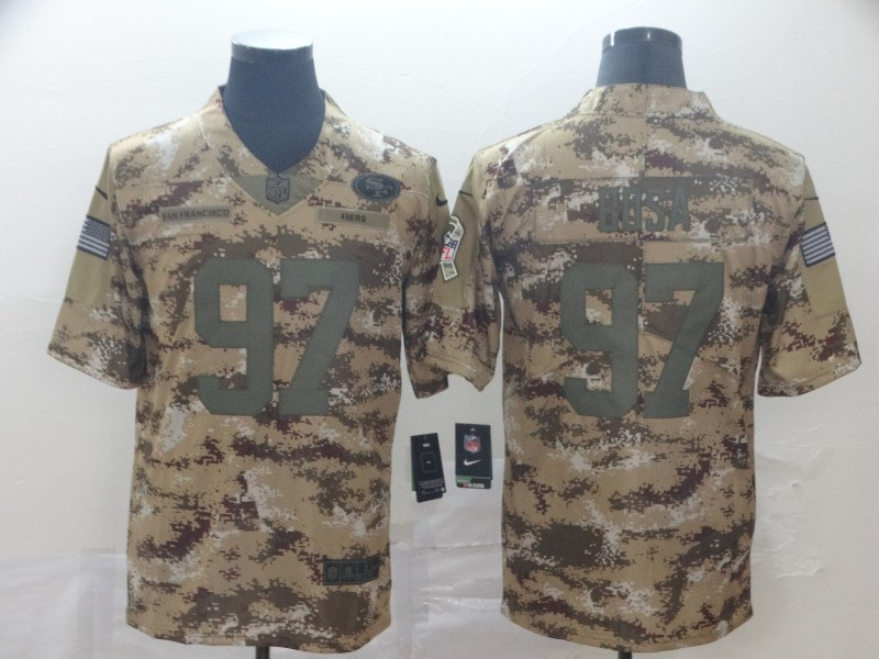 Men's San Francisco 49ers #97 Nick Bosa Nike Camo Salute to Service Limited Jersey
