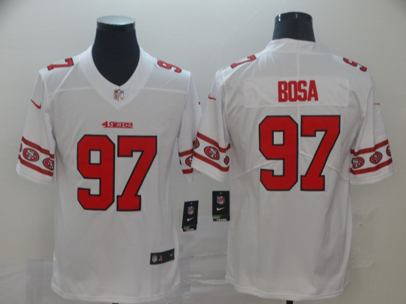 Men's San Francisco 49ers #97 Nick Bosa Nike NFL team logo cool edition jerseys