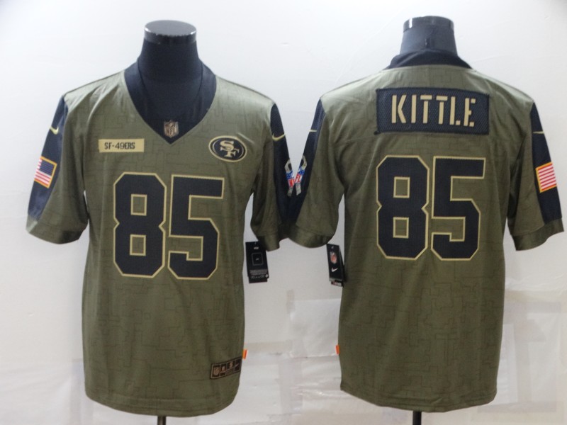 Men's San Francisco 49ers #97 Nick Bosa Nike Olive 2021 Salute To Service Limited Player Jersey
