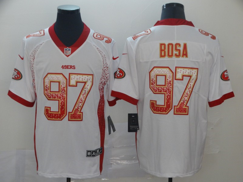 Men's San Francisco 49ers #97 Nick Bosa White Nike Drift Fashion Limited Jersey