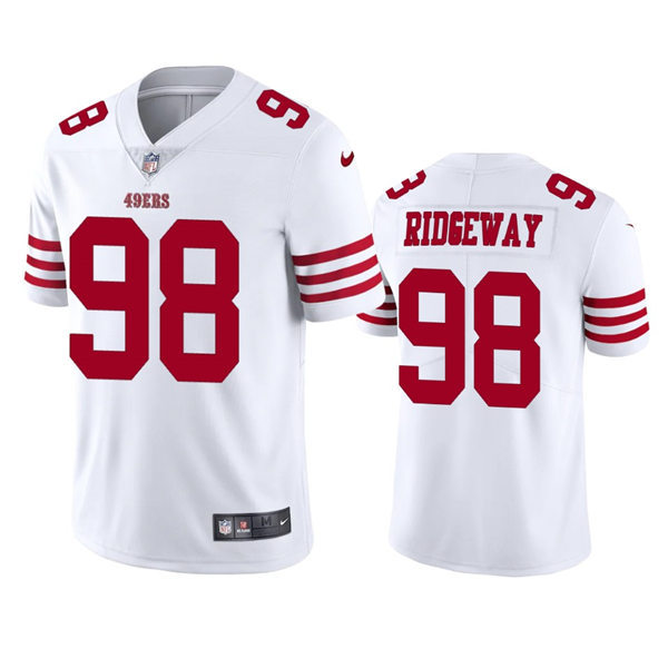 Men's San Francisco 49ers #98 Hassan Ridgeway Nike White Vapor Limited Player Jersey