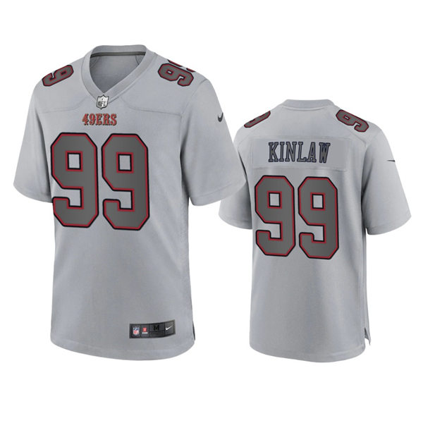 Men's San Francisco 49ers #99 Javon Kinlaw Gray Atmosphere Fashion Game Jersey