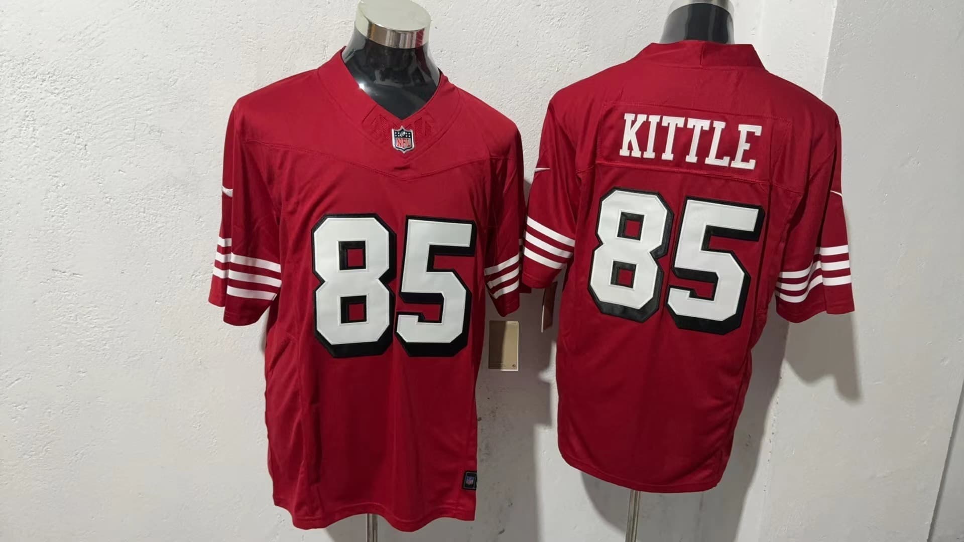 Men's San Francisco 49ers 2025  Vapor Limited Jersey - All    Stitched George Kittle 85