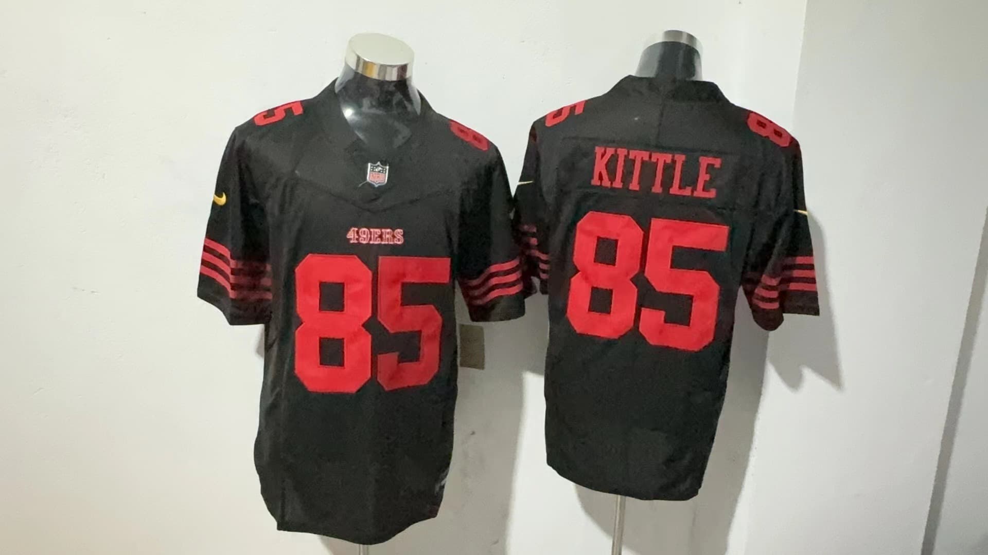 Men's San Francisco 49ers 2025  Vapor Limited Jersey - All  Stitched George Kittle 85