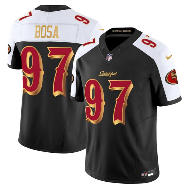 Men's San Francisco 49ers 2025 “Rivalries” Vapor Limited Jersey - All Stitched 97   Nick Bosa