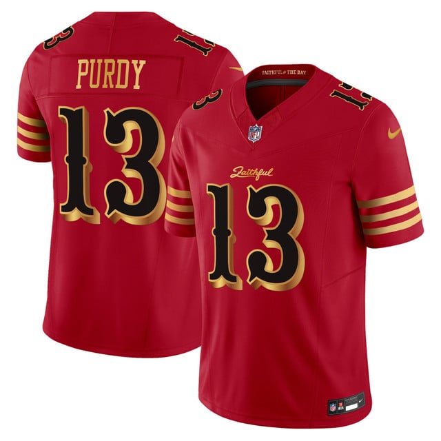 Men's San Francisco 49ers 2025 “Rivalries” Vapor Limited Jersey - All Stitched Brock Purdy   13