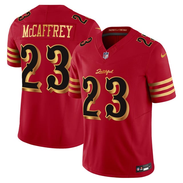 Men's San Francisco 49ers 2025 “Rivalries” Vapor Limited Jersey - All Stitched Christian McCaffrey    23