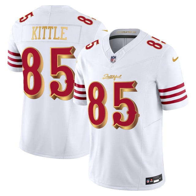 Men's San Francisco 49ers 2025 “Rivalries” Vapor Limited Jersey - All Stitched George Kittle     85