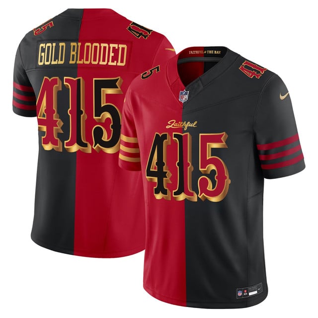 Men's San Francisco 49ers 2025 “Rivalries” Vapor Limited Jersey - All Stitched Gold  Blooded 415