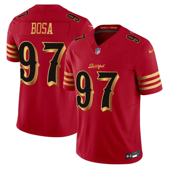 Men's San Francisco 49ers 2025 “Rivalries” Vapor Limited Jersey - All Stitched Nick Bosa   97