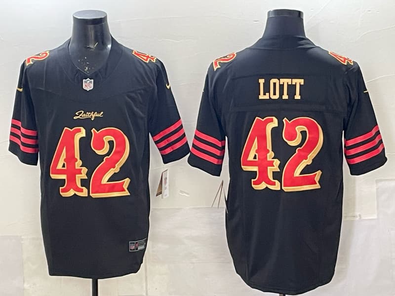 Men's San Francisco 49ers 2025 Vapor Limited     Jersey - All Stitched Ronnie Lott42