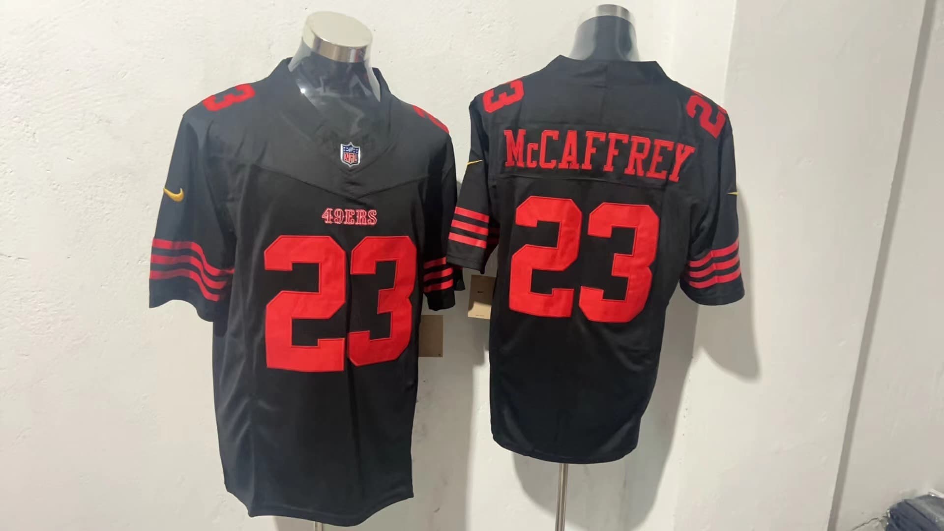 Men's San Francisco 49ers 2025 Vapor Limited Jersey - All Stitched   23 Christian McCaffrey