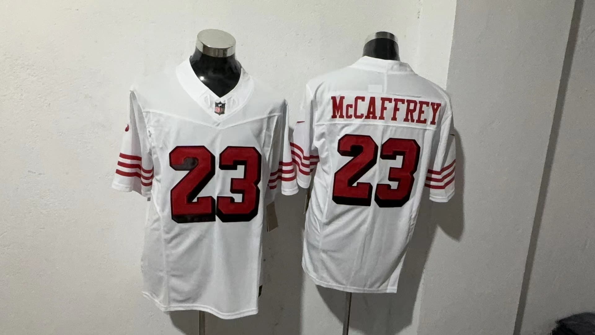 Men's San Francisco 49ers 2025 Vapor Limited Jersey - All Stitched  23 Christian McCaffrey