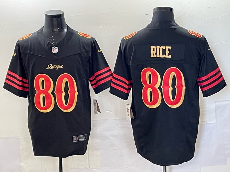 Men's San Francisco 49ers 2025 Vapor Limited Jersey - All Stitched  80  RICE