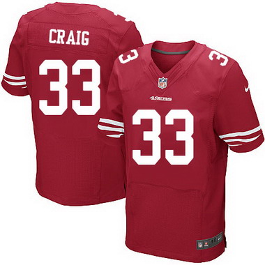 Men's San Francisco 49ers Retired Player #33 Roger Craig Scarlet Red NFL Nike Elite Jersey