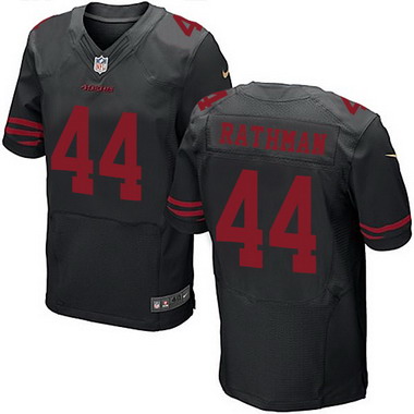 Men's San Francisco 49ers Retired Player #44 Tom Rathman Black 2015 NFL Nike Elite Jersey