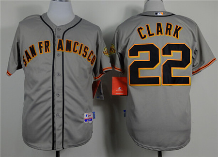 Men's San Francisco Giants #22 Will Clark Gray Jersey